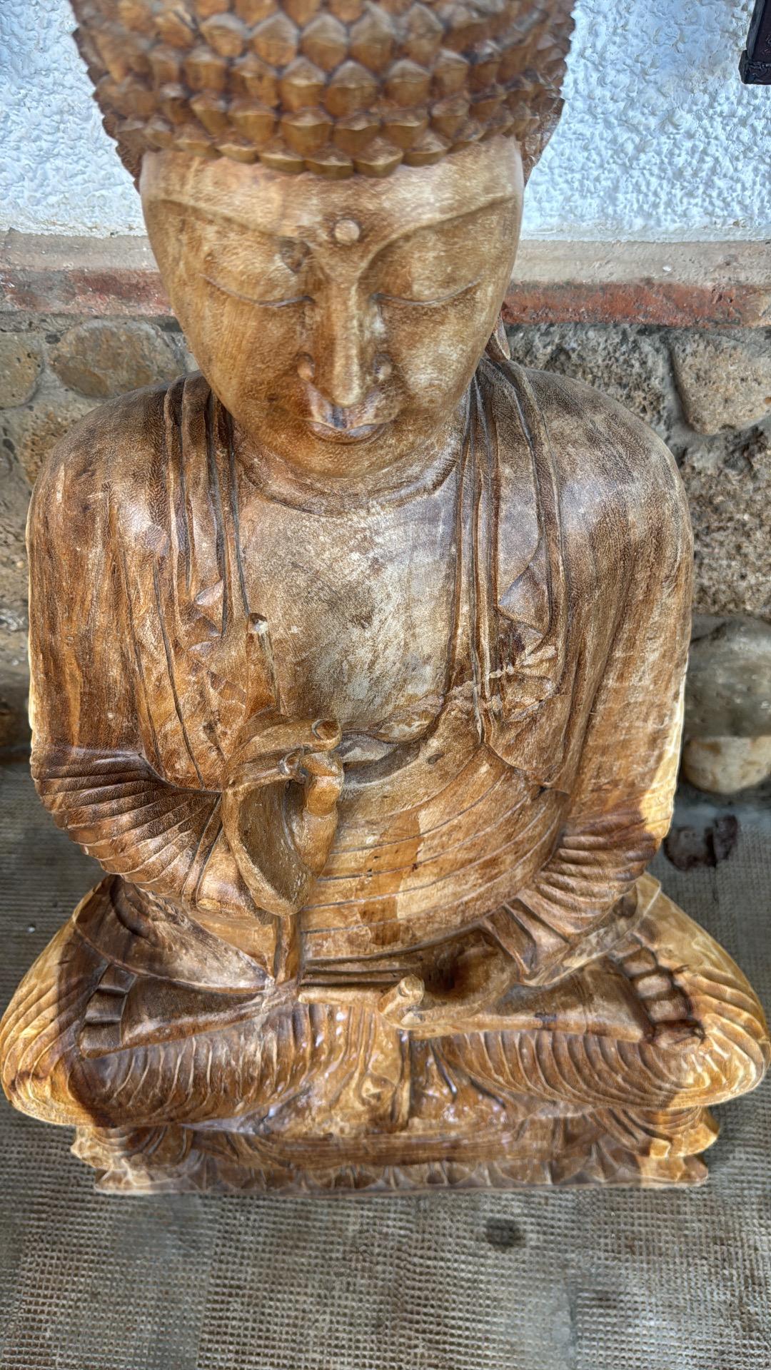 Foto 1 de Escultura de budha madera suar 110 cm