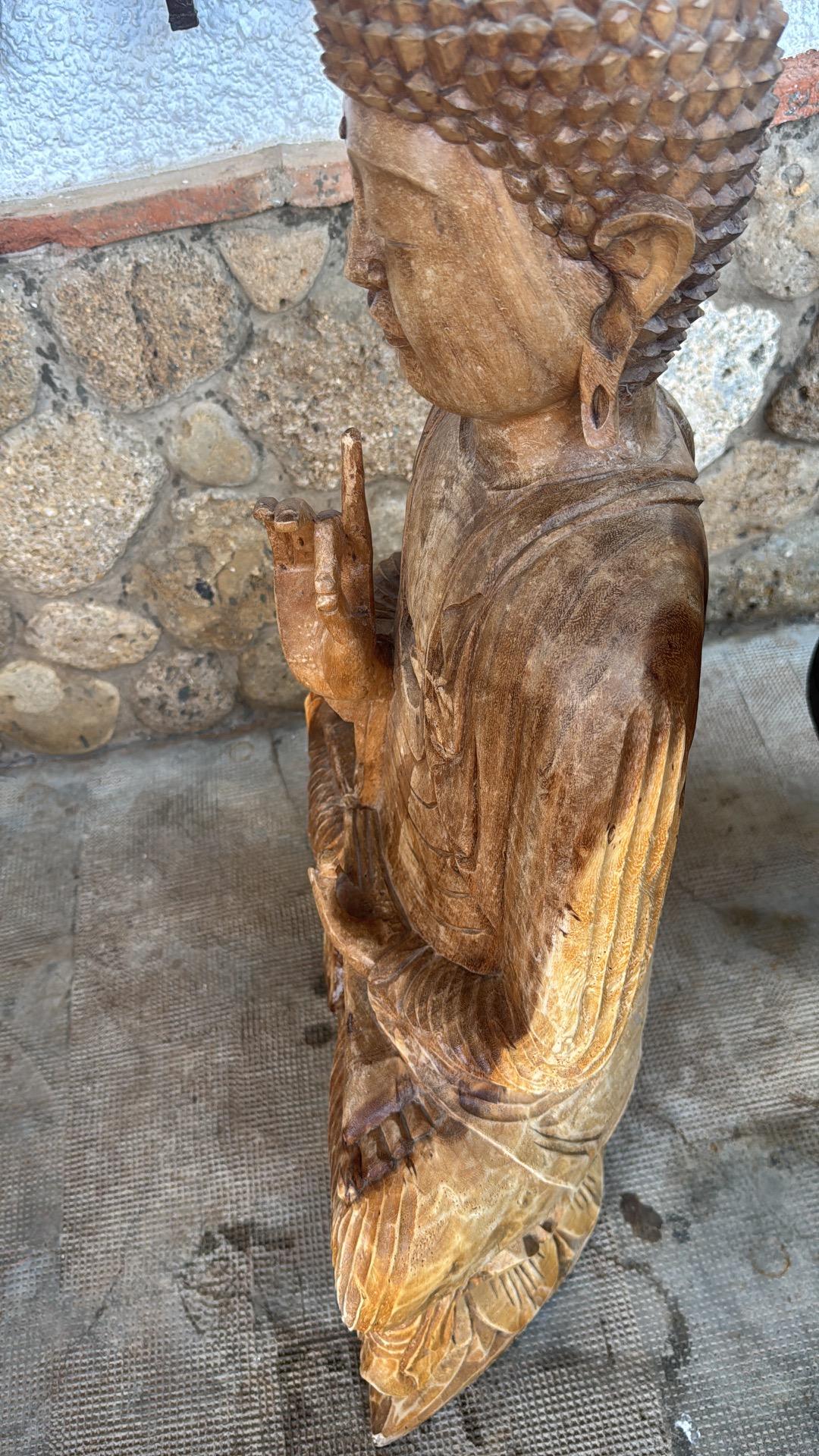 Foto 2 de Escultura de budha madera suar 110 cm